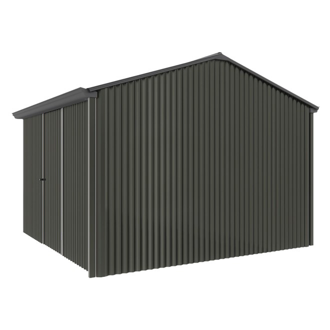 Handi-Heritage Shed H3 3.30X3.30 Roof:Gun Metal Grey Wall:Slate Grey Front/Rear Single Door