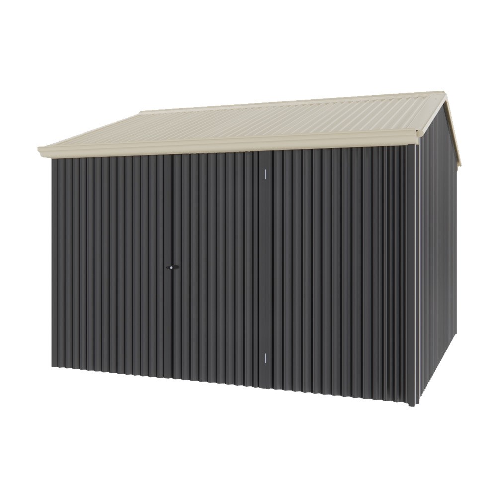 Handi-Heritage Shed H3 3.30X3.30 Roof:Merino Wall:Gun Metal Grey Front/Rear Single Door