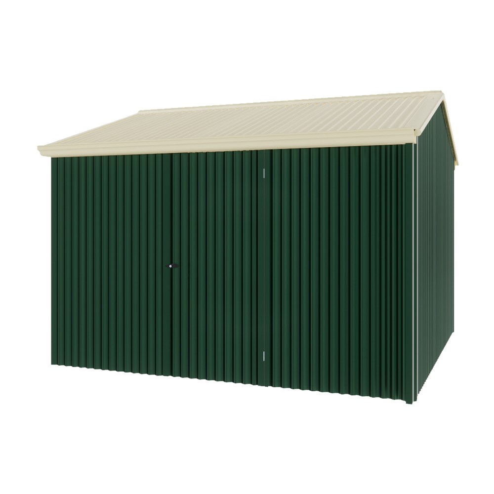 Handi-Heritage Shed H3 3.30X3.30 Roof:Primrose Wall:Caulfield Green Front/Rear Single Door