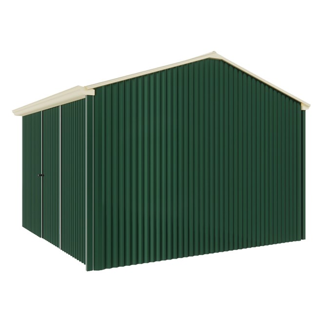 Handi-Heritage Shed H3 3.30X3.30 Roof:Primrose Wall:Caulfield Green Front/Rear Single Door