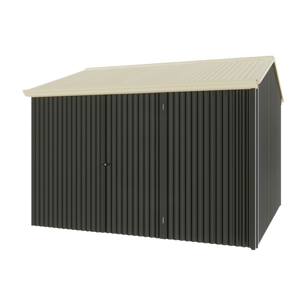 Handi-Heritage Shed H3 3.30X3.30 Roof:Primrose Wall:Slate Grey Front/Rear Single Door