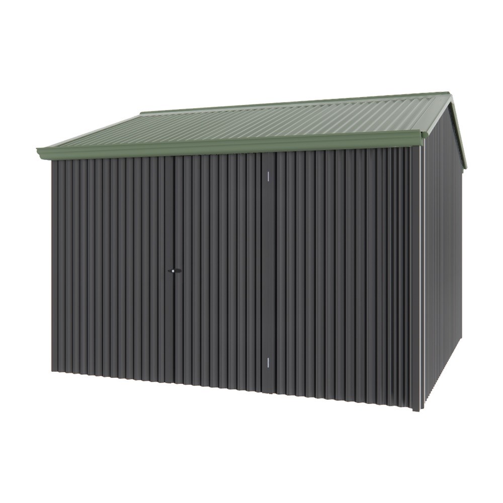 Handi-Heritage Shed H3 3.30X3.30 Roof:Rivergum Wall:Gun Metal Grey Front/Rear Single Door