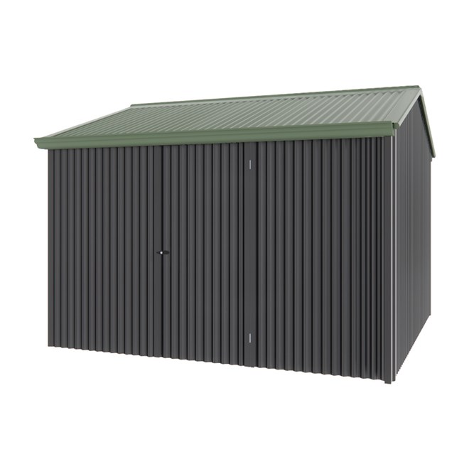 Handi-Heritage Shed H3 3.30X3.30 Roof:Rivergum Wall:Gun Metal Grey Front/Rear Single Door