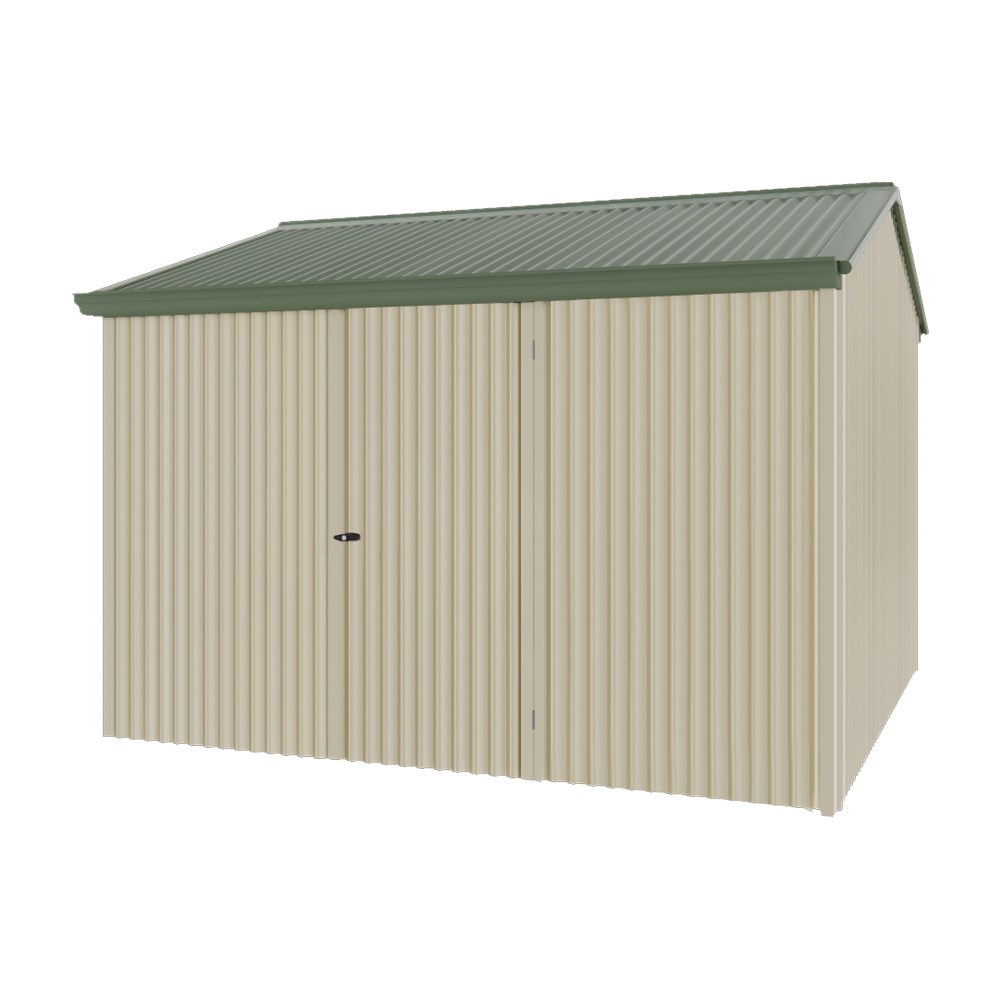 Handi-Heritage Shed H3 3.30X3.30 Roof:Rivergum Wall:Merino Front/Rear Single Door