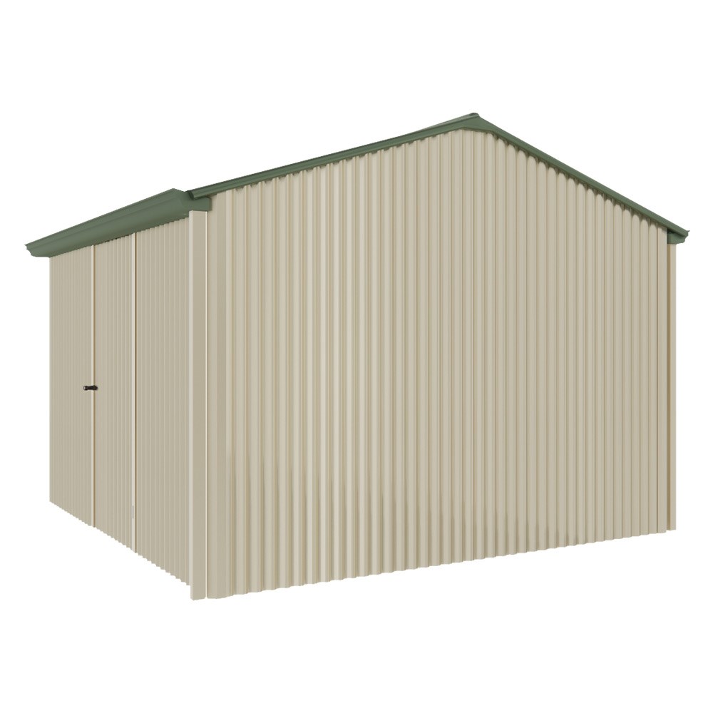 Handi-Heritage Shed H3 3.30X3.30 Roof:Rivergum Wall:Merino Front/Rear Single Door