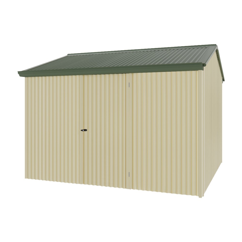 Handi-Heritage Shed H3 3.30X3.30 Roof:Rivergum Wall:Primrose Front/Rear Single Door