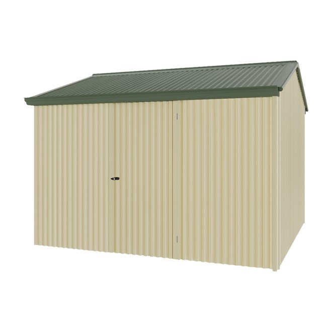 Handi-Heritage Shed H3 3.30X3.30 Roof:Rivergum Wall:Primrose Front/Rear Single Door