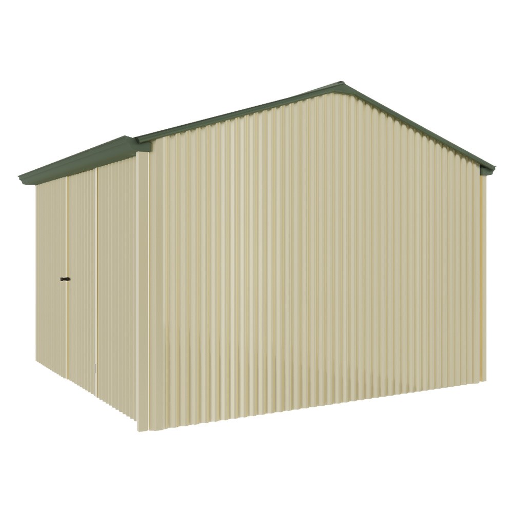 Handi-Heritage Shed H3 3.30X3.30 Roof:Rivergum Wall:Primrose Front/Rear Single Door