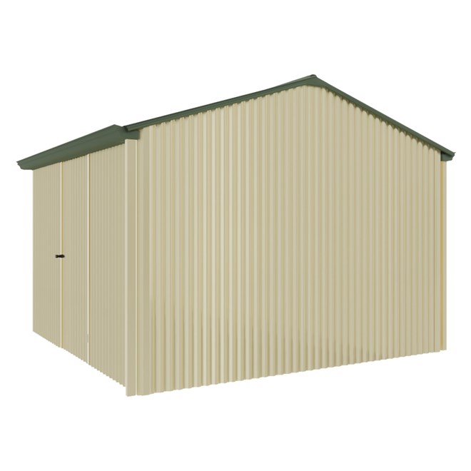 Handi-Heritage Shed H3 3.30X3.30 Roof:Rivergum Wall:Primrose Front/Rear Single Door