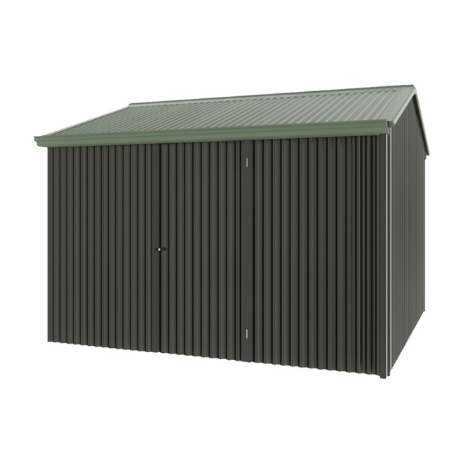 Handi-Heritage Shed H3 3.30X3.30 Roof:Rivergum Wall:Slate Grey Front/Rear Single Door