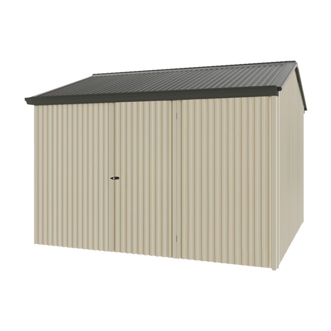 Handi-Heritage Shed H3 3.30X3.30 Roof:Slate Grey Wall:Merino Front/Rear Single Door