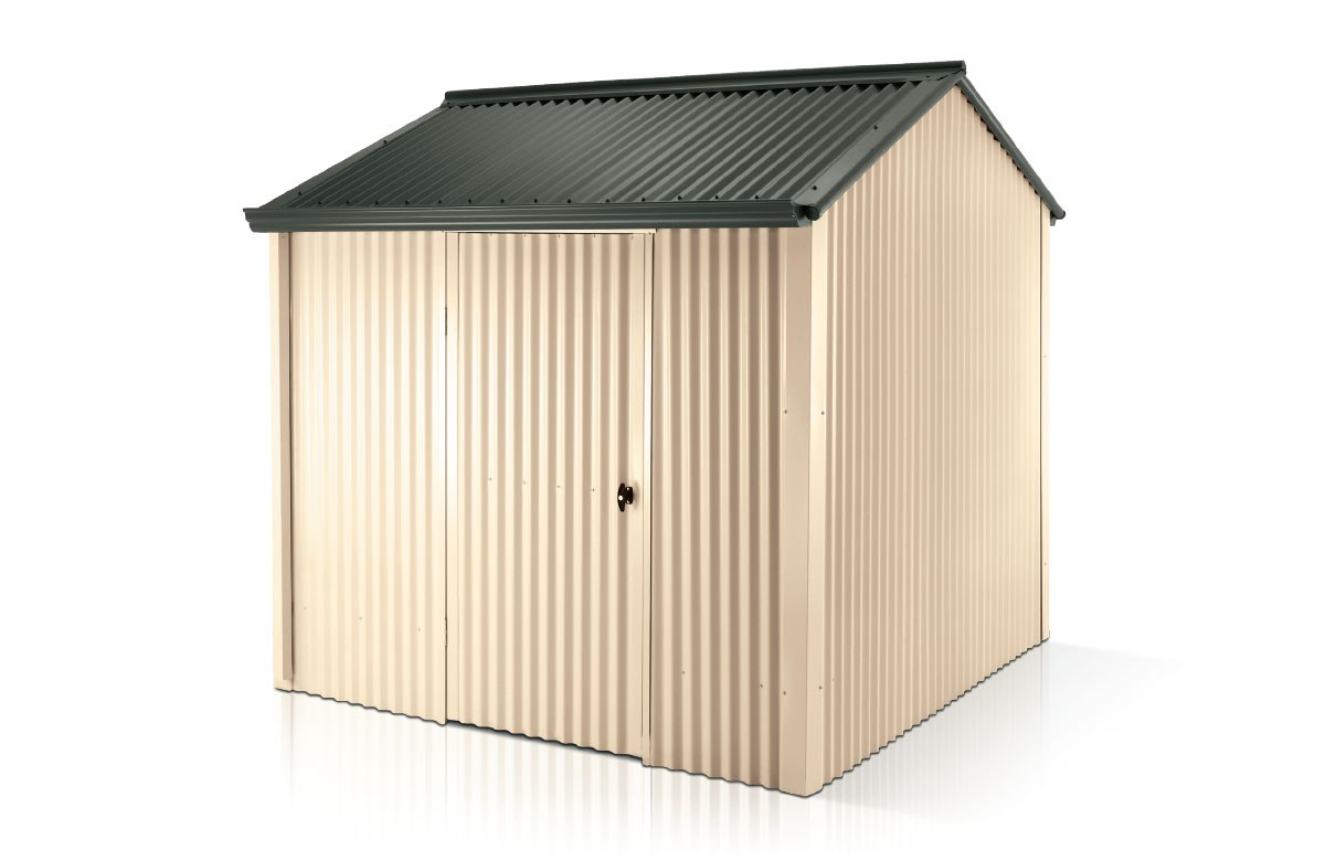 Handi-Heritage Shed H3 3.30X3.30 Roof:Slate Grey Wall:Primrose