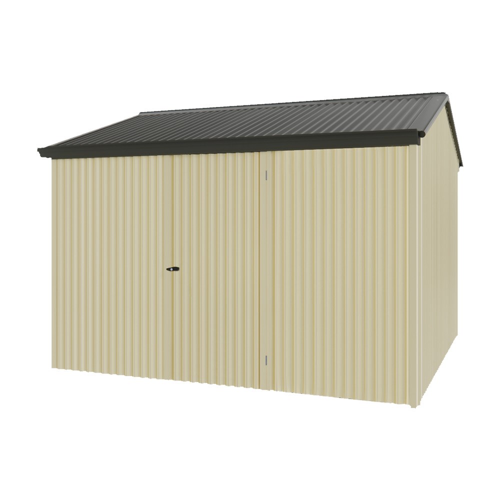 Handi-Heritage Shed H3 3.30X3.30 Roof:Slate Grey Wall:Primrose Front/Rear Single Door