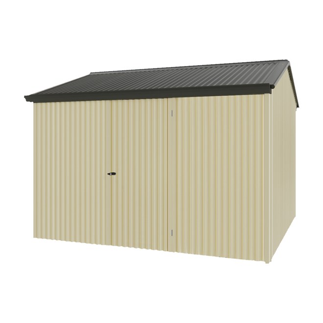 Handi-Heritage Shed H3 3.30X3.30 Roof:Slate Grey Wall:Primrose Front/Rear Single Door