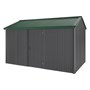 Handi-Heritage Shed H4 3.96X2.52 Roof:Caulfield Green Wall: Gun Metal Grey Front/Rear Single Door