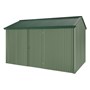 Handi-Heritage Shed H4 3.96X2.52 Roof:Caulfield Green Wall:Rivergum Front/Rear Single Door
