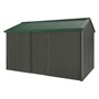 Handi-Heritage Shed H4 3.96X2.52 Roof:Caulfield Green Wall:Slate Grey Front/Rear Single Door