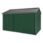 Handi-Heritage Shed H4 3.96X2.52 Roof:Gun Metal Grey Wall: Caulfield Green Front/Rear Single Door