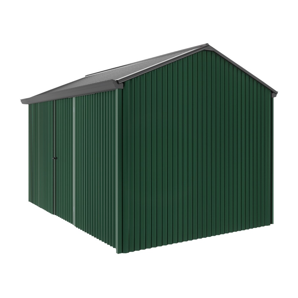Handi-Heritage Shed H4 3.96X2.52 Roof:Gun Metal Grey Wall: Caulfield Green Front/Rear Single Door