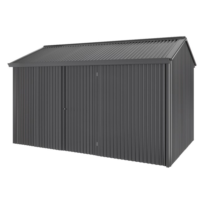 Handi-Heritage Shed H4 3.96X2.52 Roof:Gun Metal Grey Wall: Gun Metal Grey Front/Rear Single Door