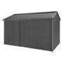 Handi-Heritage Shed H4 3.96X2.52 Roof:Gun Metal Grey Wall: Gun Metal Grey Front/Rear Single Door