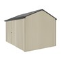 Handi-Heritage Shed H4 3.96X2.52 Roof:Gun Metal Grey Wall: Merino Front/Rear Single Door
