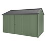 Handi-Heritage Shed H4 3.96X2.52 Roof:Gun Metal Grey Wall: Rivergum Front/Rear Single Door