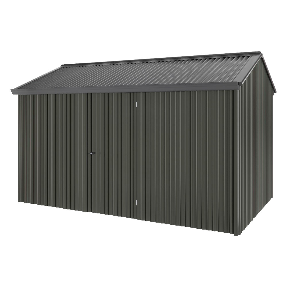 Handi-Heritage Shed H4 3.96X2.52 Roof:Gun Metal Grey Wall: Slate Grey Front/Rear Single Door