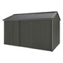 Handi-Heritage Shed H4 3.96X2.52 Roof:Gun Metal Grey Wall: Slate Grey Front/Rear Single Door