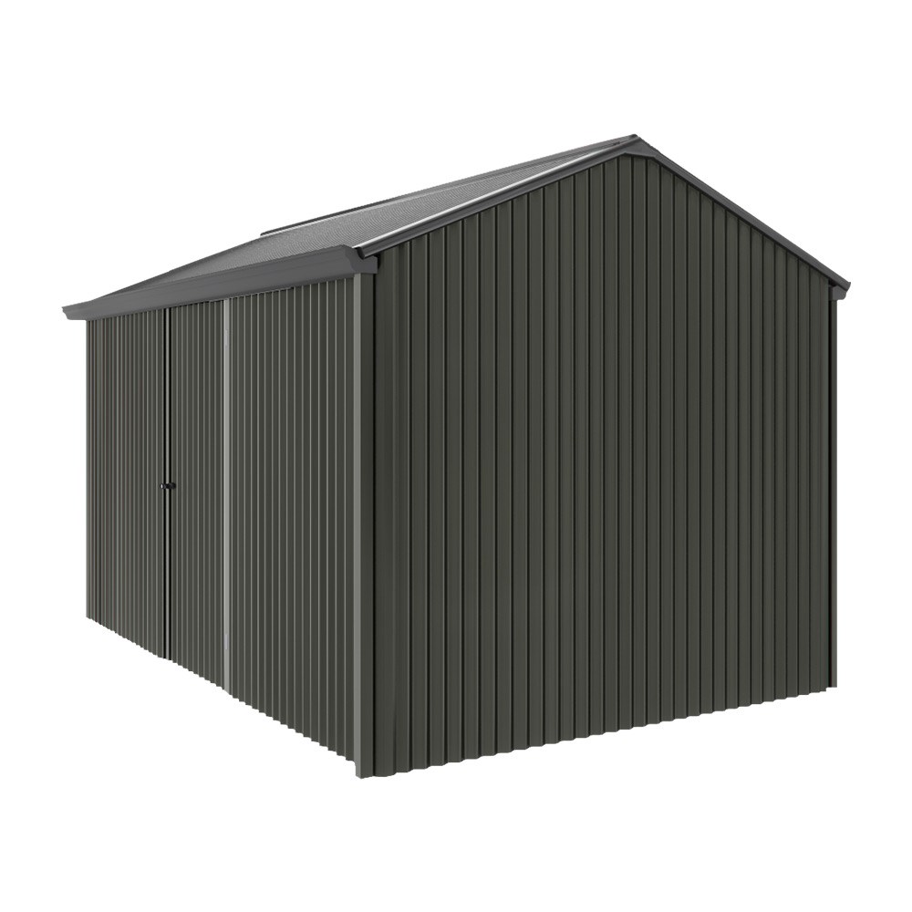 Handi-Heritage Shed H4 3.96X2.52 Roof:Gun Metal Grey Wall: Slate Grey Front/Rear Single Door