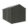 Handi-Heritage Shed H4 3.96X2.52 Roof:Gun Metal Grey Wall: Slate Grey Front/Rear Single Door