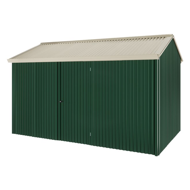 Handi-Heritage Shed H4 3.96X2.52 Roof:Merino Wall:Caulfield Green Front/Rear Single Door