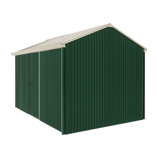 Handi-Heritage Shed H4 3.96X2.52 Roof:Merino Wall:Caulfield Green Front/Rear Single Door