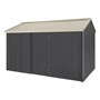 Handi-Heritage Shed H4 3.96X2.52 Roof:Merino Wall: Gun Metal Grey Front/Rear Single Door