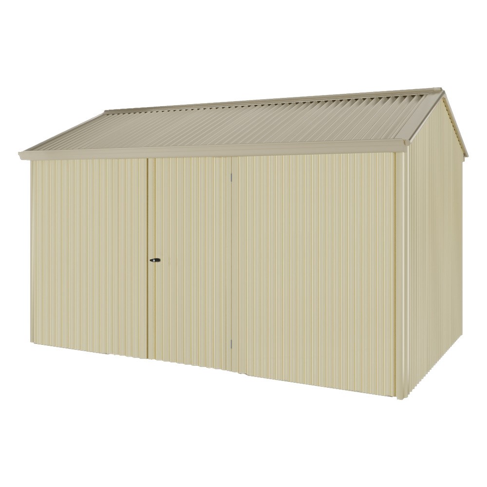 Handi-Heritage Shed H4 3.96X2.52 Roof:Merino Wall:Primrose Front/Rear Single Door