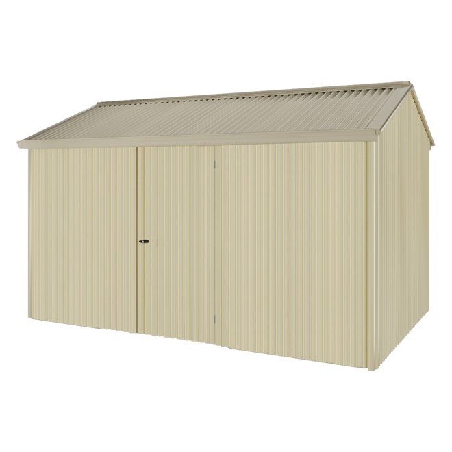 Handi-Heritage Shed H4 3.96X2.52 Roof:Merino Wall:Primrose Front/Rear Single Door