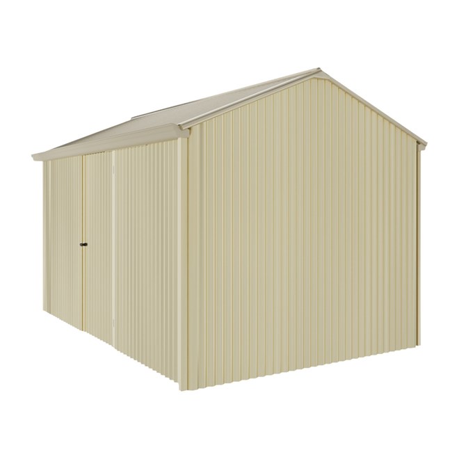 Handi-Heritage Shed H4 3.96X2.52 Roof:Merino Wall:Primrose Front/Rear Single Door