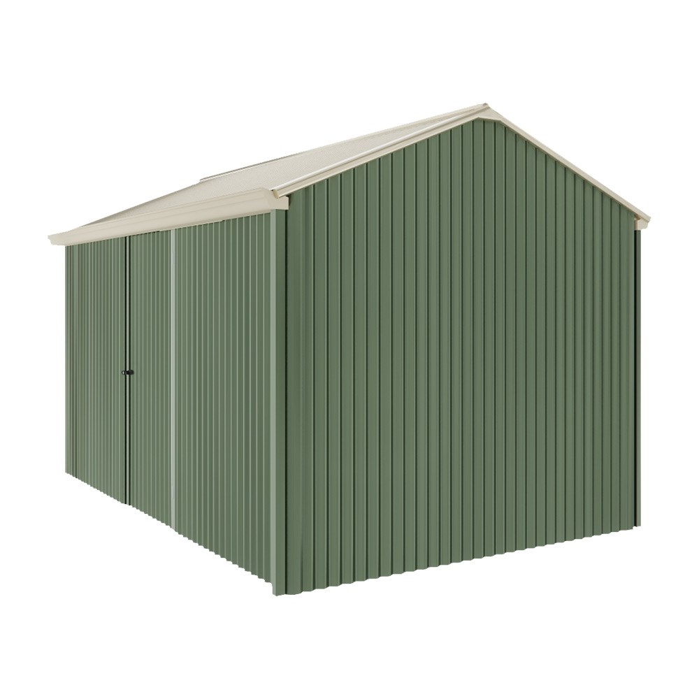 Handi-Heritage Shed H4 3.96X2.52 Roof:Merino Wall:Rivergum Front/Rear Single Door