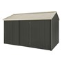 Handi-Heritage Shed H4 3.96X2.52 Roof:Merino Wall:Slate Grey Front/Rear Single Door