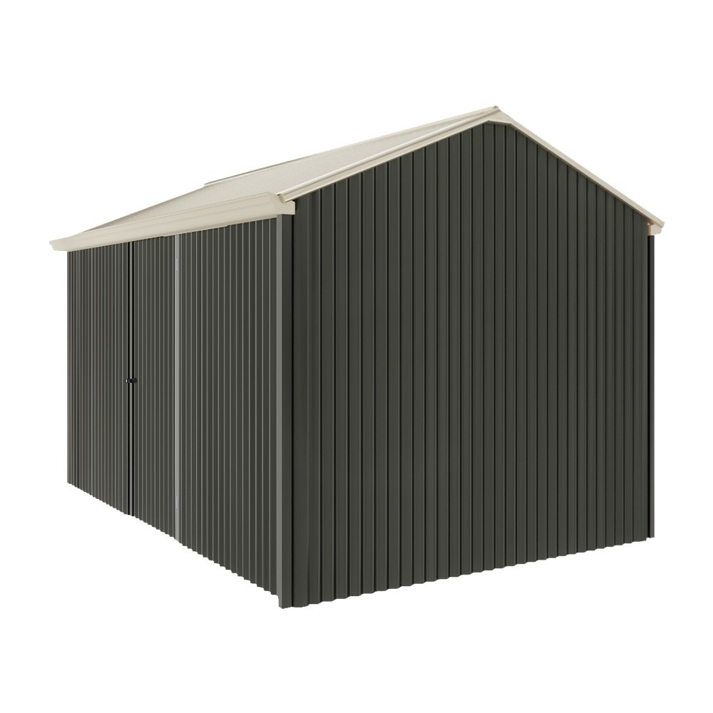 Handi-Heritage Shed H4 3.96X2.52 Roof:Merino Wall:Slate Grey Front/Rear Single Door