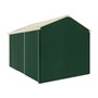 Handi-Heritage Shed H4 3.96X2.52 Roof:Primrose Wall:Caulfield Green Front/Rear Single Door