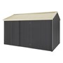 Handi-Heritage Shed H4 3.96X2.52 Roof:Primrose Wall: Gun Metal Grey Front/Rear Single Door