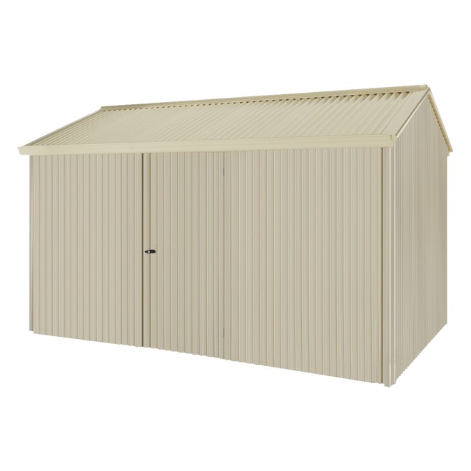 Handi-Heritage Shed H4 3.96X2.52 Roof:Primrose Wall:Merino Front/Rear Single Door