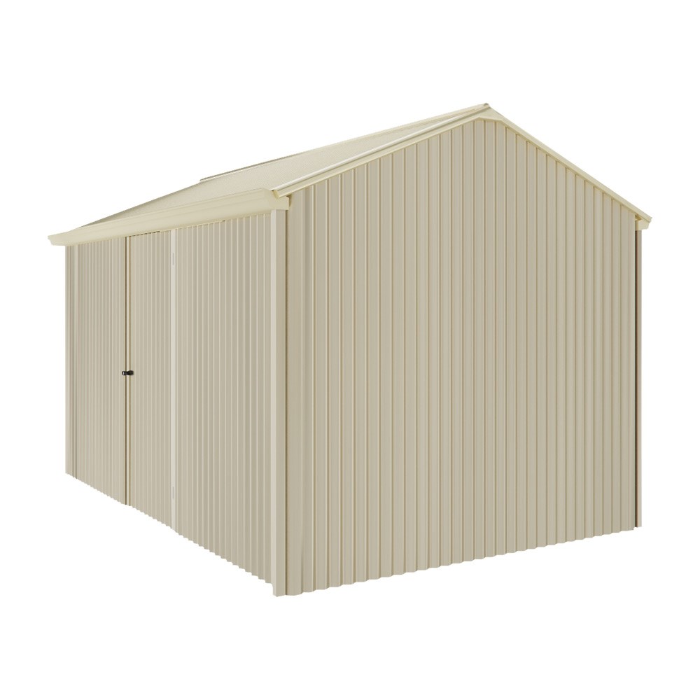 Handi-Heritage Shed H4 3.96X2.52 Roof:Primrose Wall:Merino Front/Rear Single Door