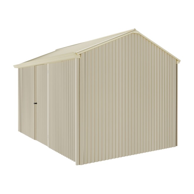 Handi-Heritage Shed H4 3.96X2.52 Roof:Primrose Wall:Merino Front/Rear Single Door