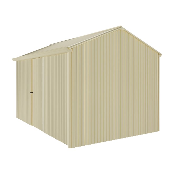 Handi-Heritage Shed H4 3.96X2.52 Roof:Primrose Wall:Primrose Front/Rear Single Door