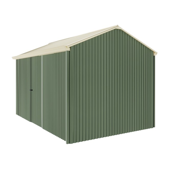 Handi-Heritage Shed H4 3.96X2.52 Roof:Primrose Wall:Rivergum Front/Rear Single Door