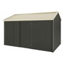 Handi-Heritage Shed H4 3.96X2.52 Roof:Primrose Wall:Slate Grey Front/Rear Single Door
