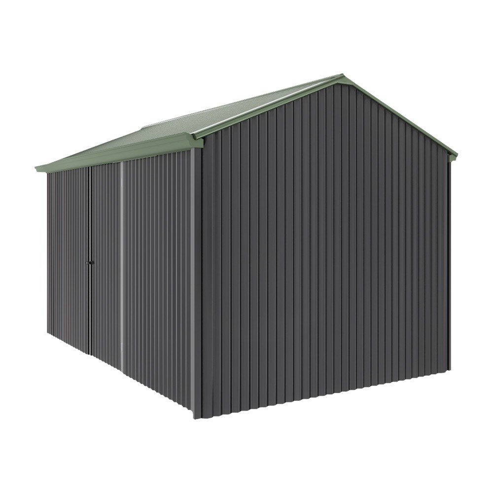 Handi-Heritage Shed H4 3.96X2.52 Roof:Rivergum Wall: Gun Metal Grey Front/Rear Single Door