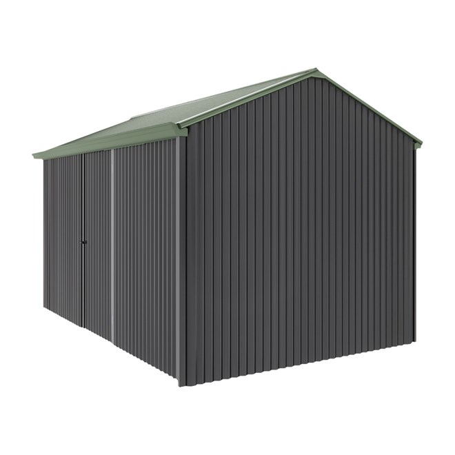 Handi-Heritage Shed H4 3.96X2.52 Roof:Rivergum Wall: Gun Metal Grey Front/Rear Single Door